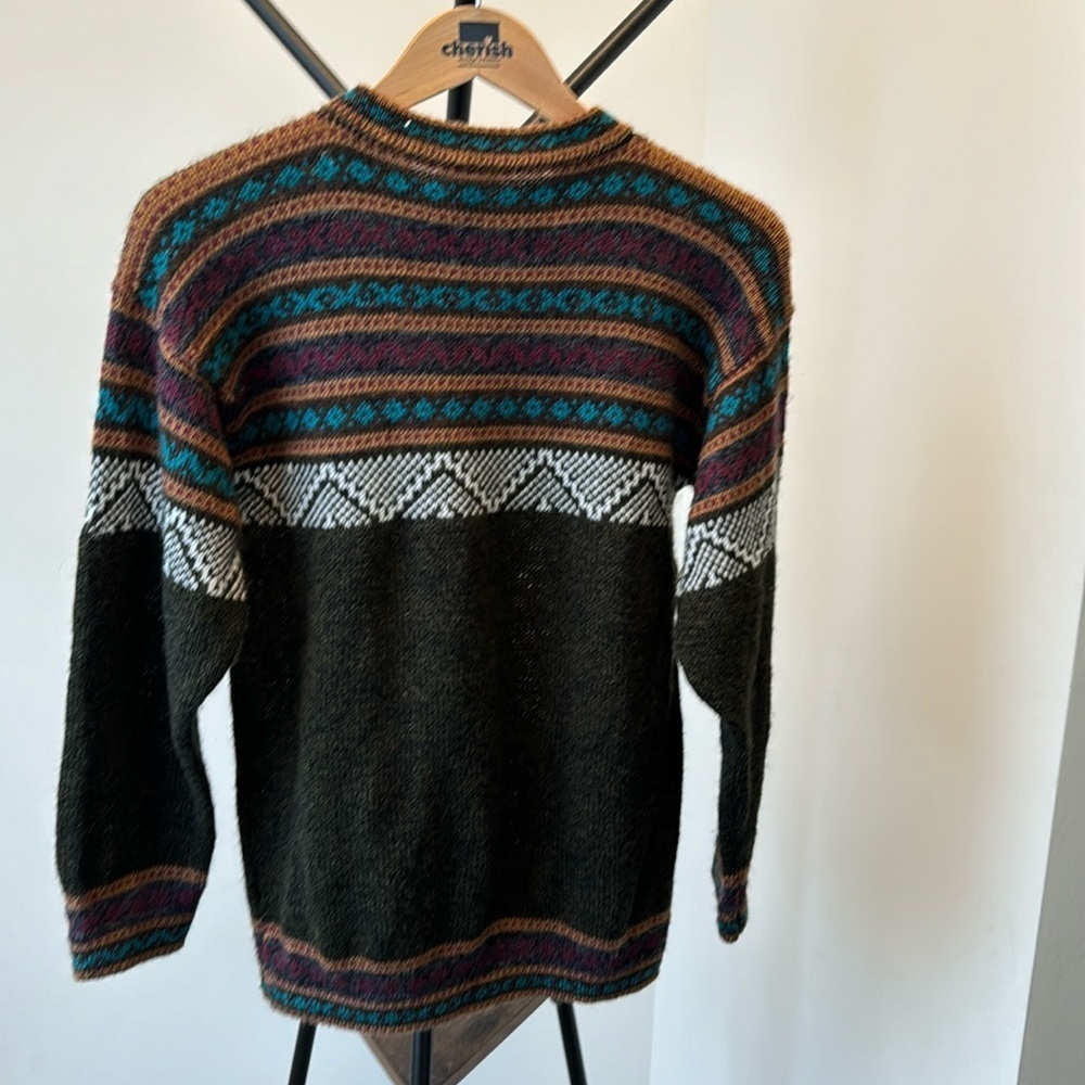 VINTAGE RETRO Multicoloured Sweater | Medium | Knit - Picture 7 of 8
